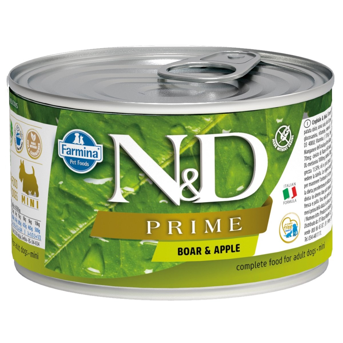 N&D Mini Domuzlu Elmalı Köpek Konservesi 140 GR