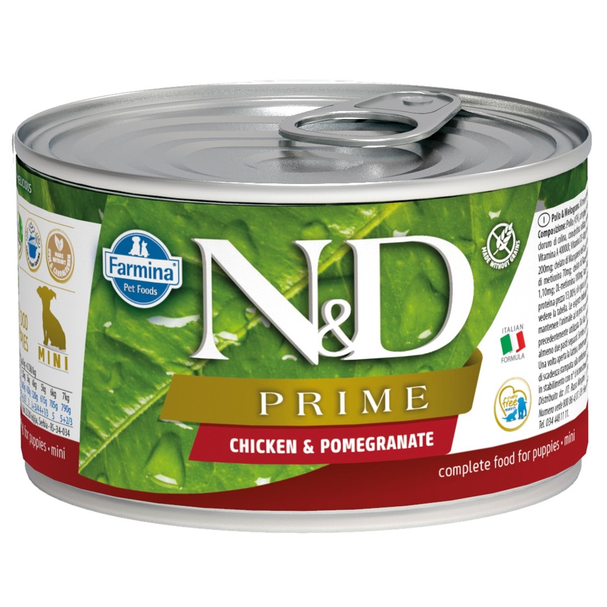 N&D Mini Tavuk Ve Narlı Köpek Konserve Maması 140 GR