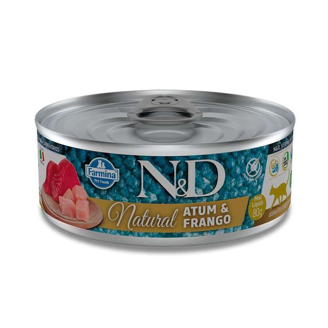 N&D Natural Cat Ton Balıklı Tavuklu Kedi Konservesi 80 Gr