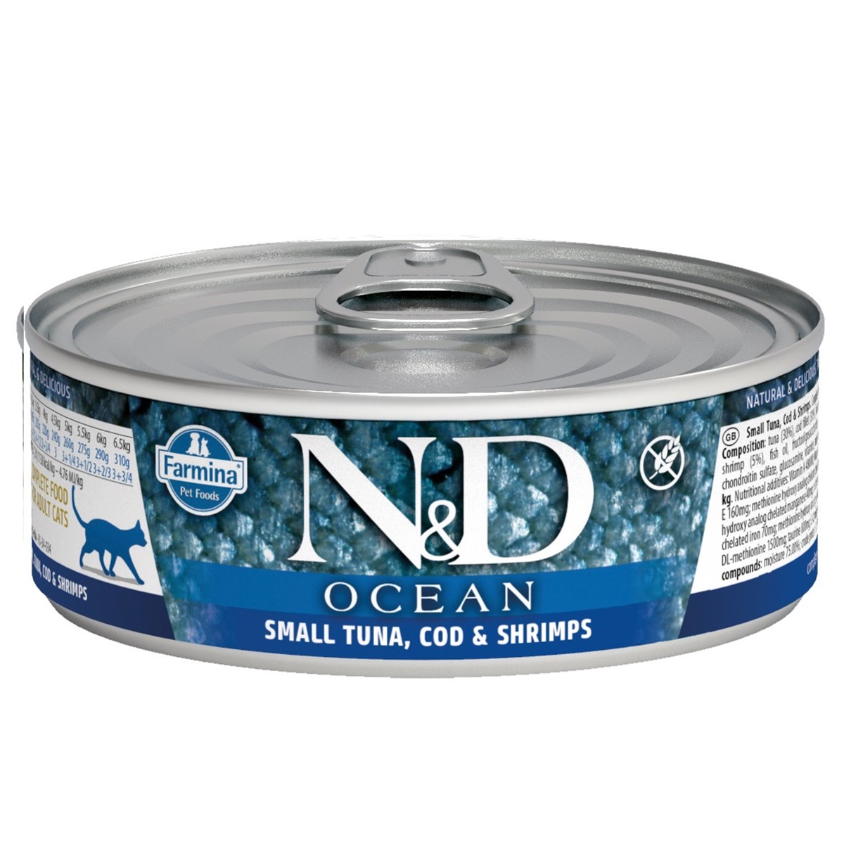 N&D Ocean Balkabaklı Morina Balıklı Karidesli Kedi Konservesi 80 Gr