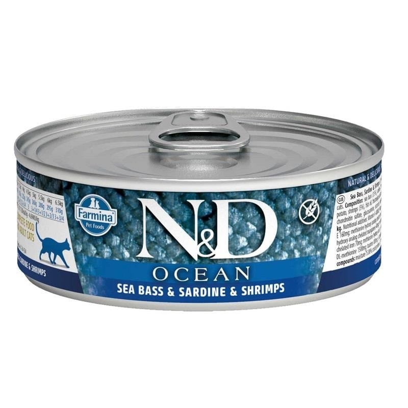 N&D Ocean Ton Balığı&Sardalya&Karidesli Kedi Konservesi 70gr