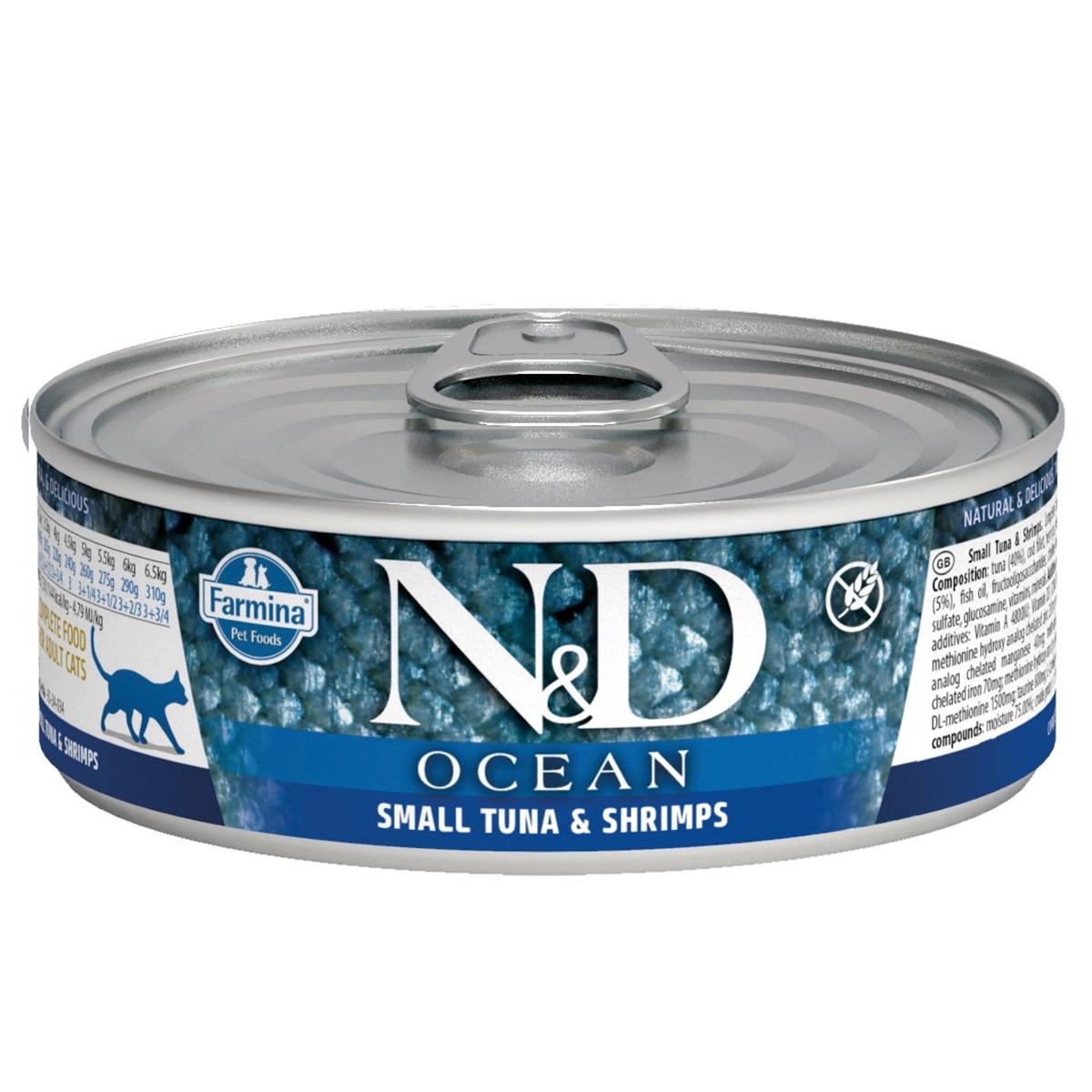 N&D Ocean Ton Balıklı Karidesli Kedi Konservesi 80 Gr