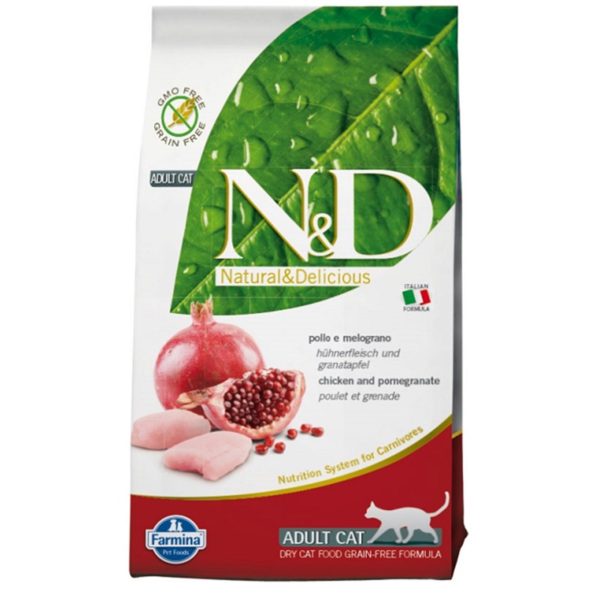 N&D Tavuk ve Narlı Tahılsız Kedi Maması 5 Kg