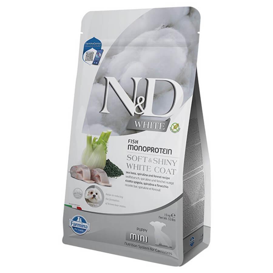 N&D White Balıklı Spirulinalı Mini Yavru  Köpek Maması 1,5 kg