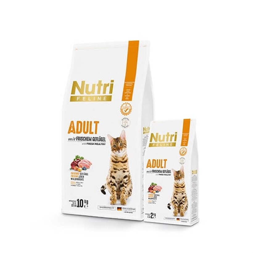 Nutri Feline Tavuklu Yetişkin Tahılsız Kedi Maması 2 kg