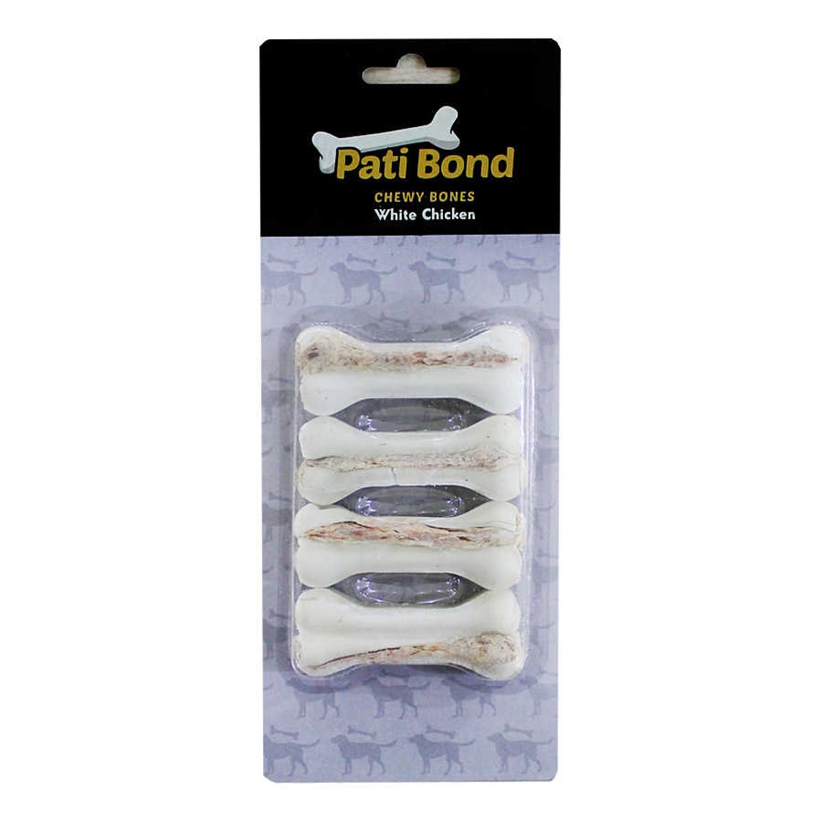 Patibond Tavuk Dolgulu Pres Kemik 7,5 Cm 4 Lü Paket