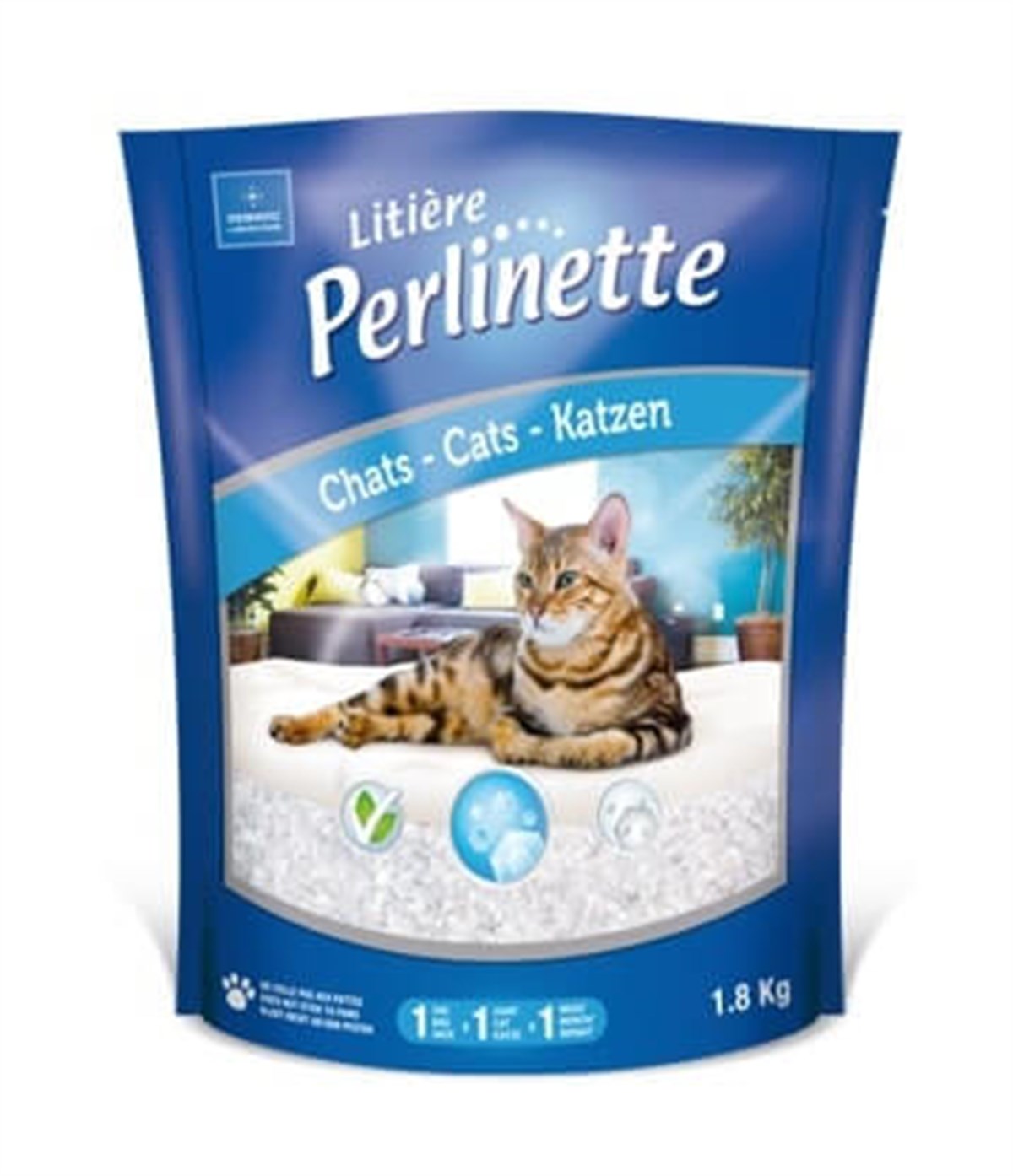 Perlinette Yetişkin ve Hassas Kediler İçin Kalın Kristal Kum 1,5kg