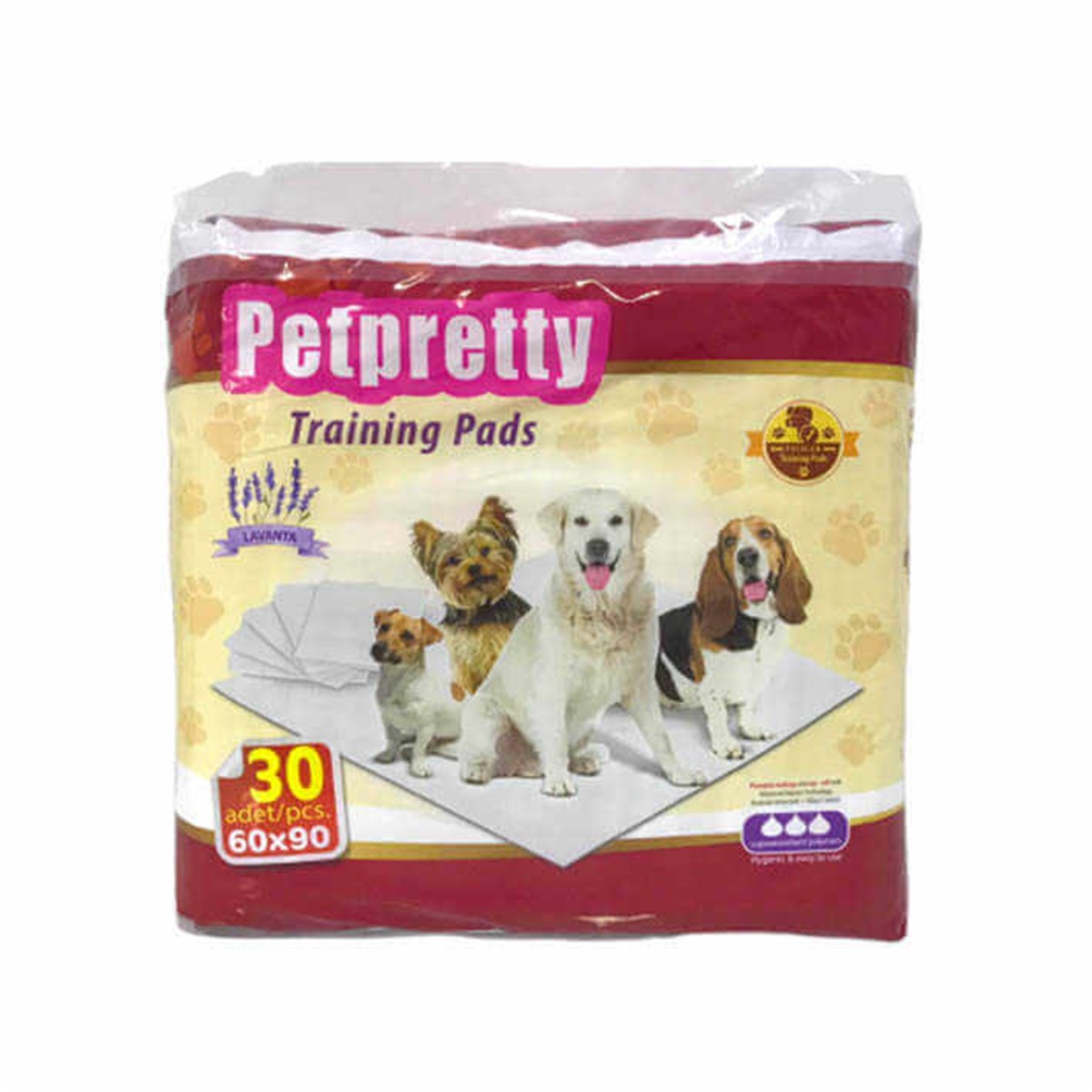 Pet Pretty Yavru Köpek Tuvalet Eğitim Pedi 60x90 cm 30 Lu