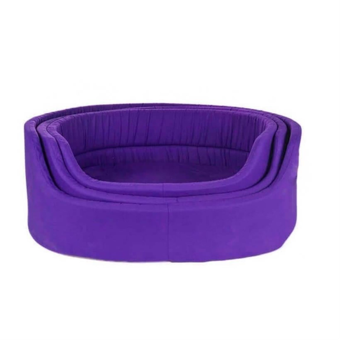 Petprety Kumaş Kedi Köpek Oval Yatağı Mor No:1