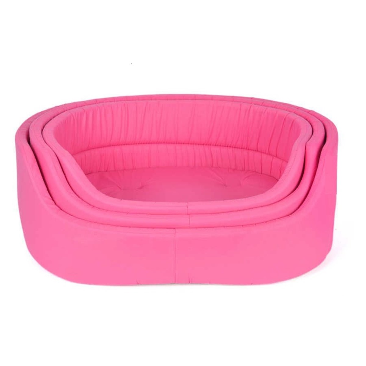 Petprety Kumaş Kedi Köpek Oval Yatağı Pembe No:1