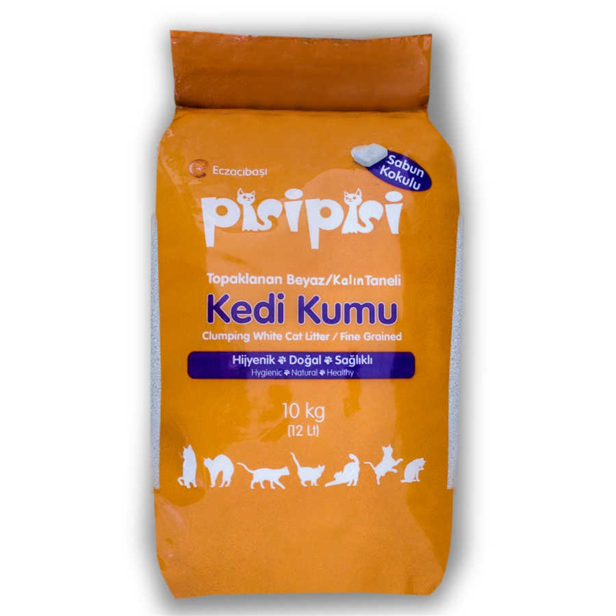 Pisipisi Sabun Kokulu Kalın Taneli Topaklanan Kedi Kumu 10 Kg