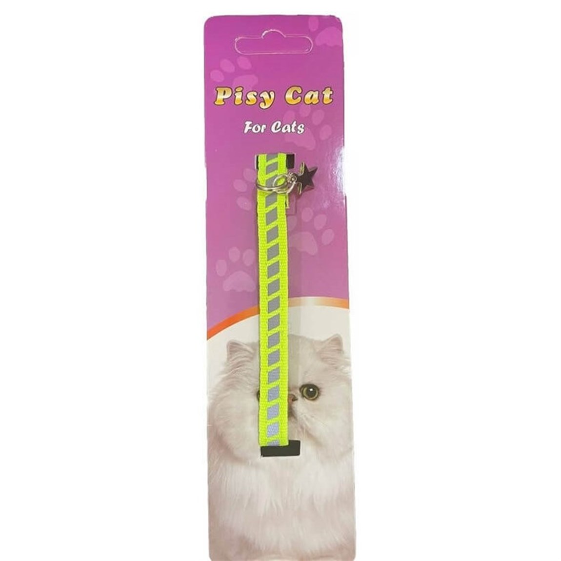Pisy Cat Refrektörlü Kedi Boyun Tasması Sarı