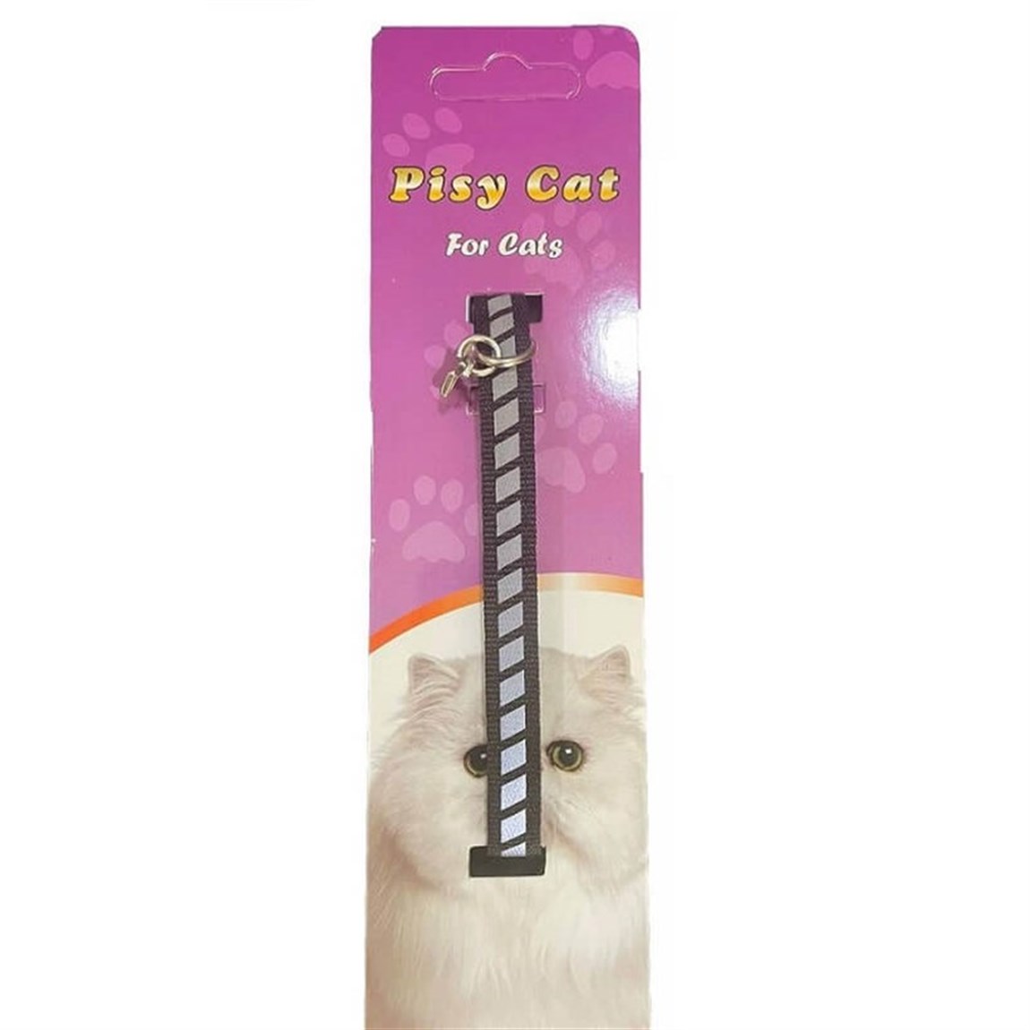 Pisy Cat Refrektörlü Kedi Boyun Tasması Siyah