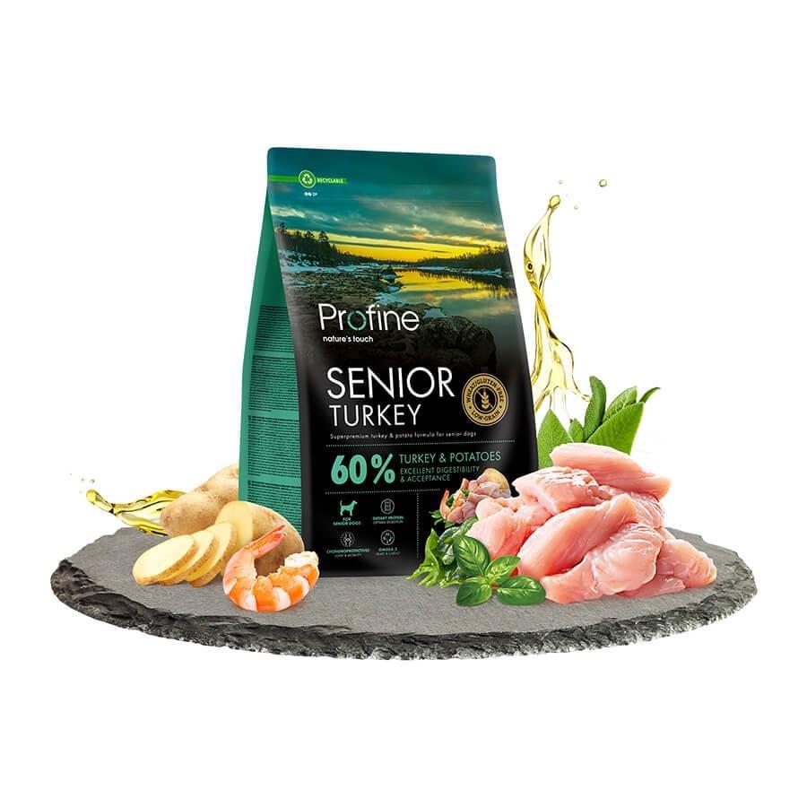 Profine Yaşlı Senior Köpekler için Glutensiz Hindili Mama 3 kg