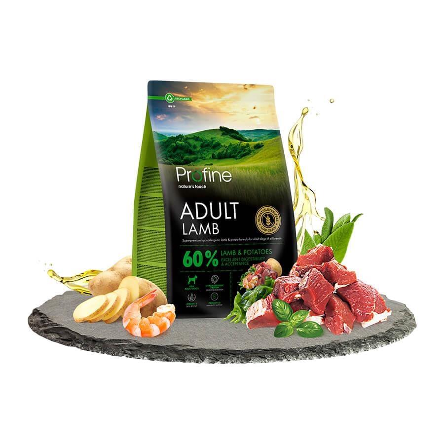 Profine Yetişkin Köpekler için Glutensiz Kuzulu Mama 3 kg