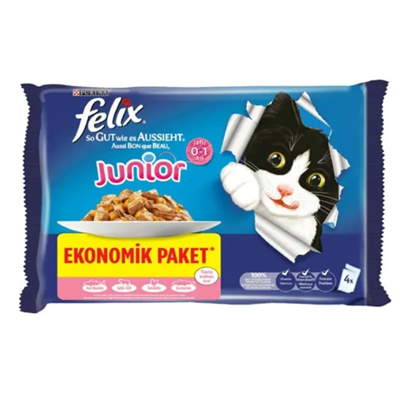Purina Felix Junior Yavru Kedi Maması 4 Al 3 Öde