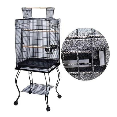 Qh Pet Cage Ayaklı Tekerlekli Papağan Kafesi 51x51x129 cm