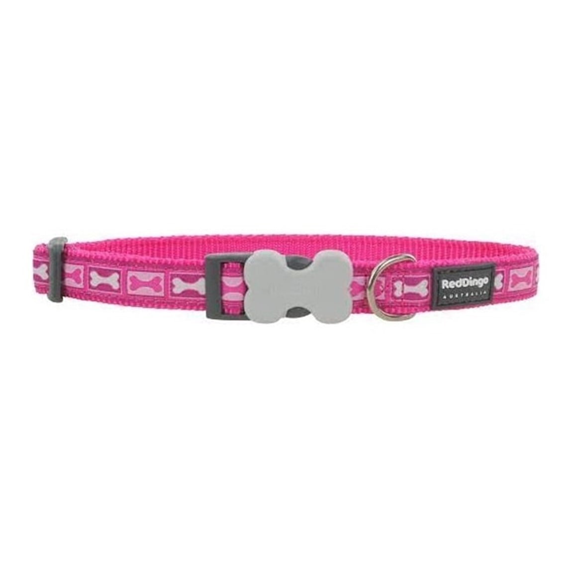 Red Dingo Bone Yard Desenli Köpek Boyun Tasması Pembe 20 mm