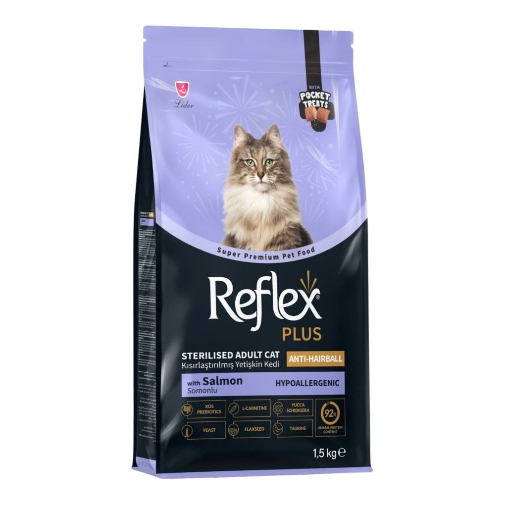 Reflex Plus Hairball Somonlu Kısırlaştırılmış Kedi Maması 1.5 Kg
