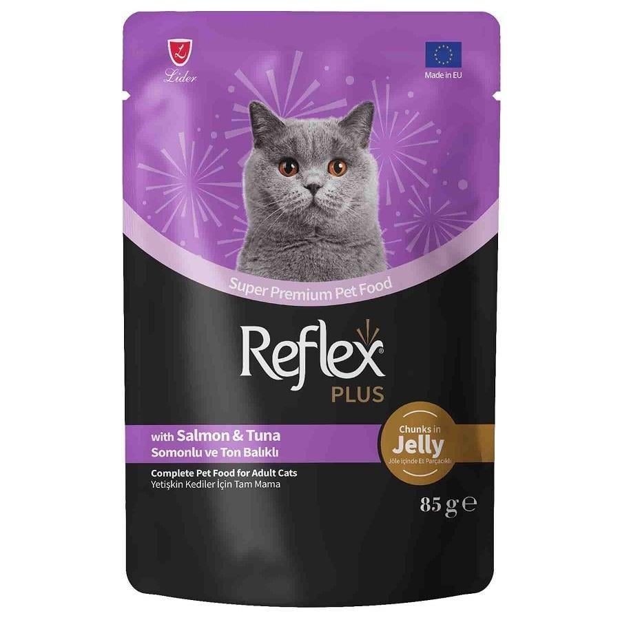 Reflex Plus JöleLİ Somonlu ve Ton Balıklı Kedi Konservesi 85gr