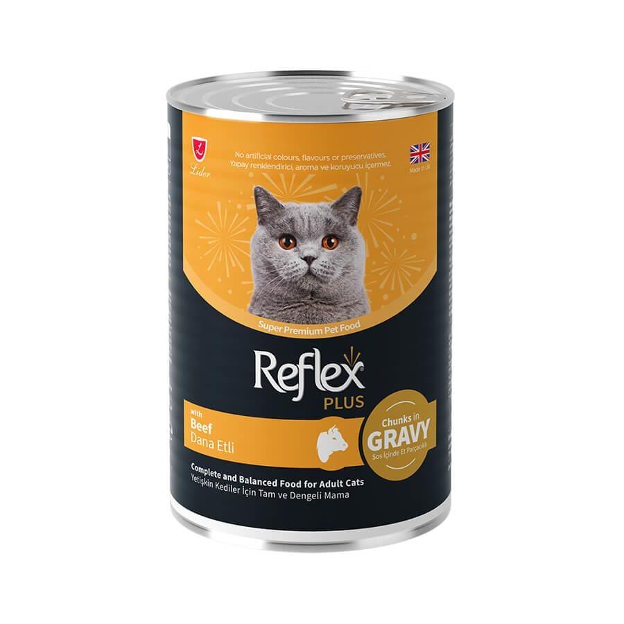 Reflex Plus Parça Etli Sığırlı Kedi Konservesi 400 Gr