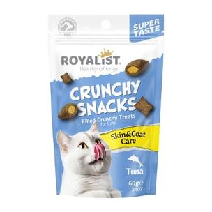 Royalist Crunchy Snacks Tuna Skin & Coat Kedi Ödül Maması 60 GR
