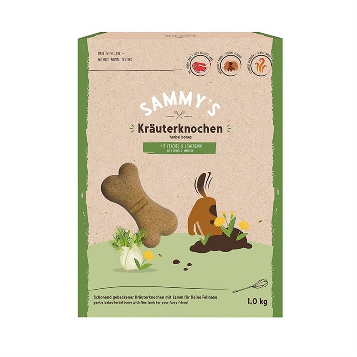 Sammys Herbal Bone Kuzulu Sebzeli Kemikler Köpek Ödülü 1 kg