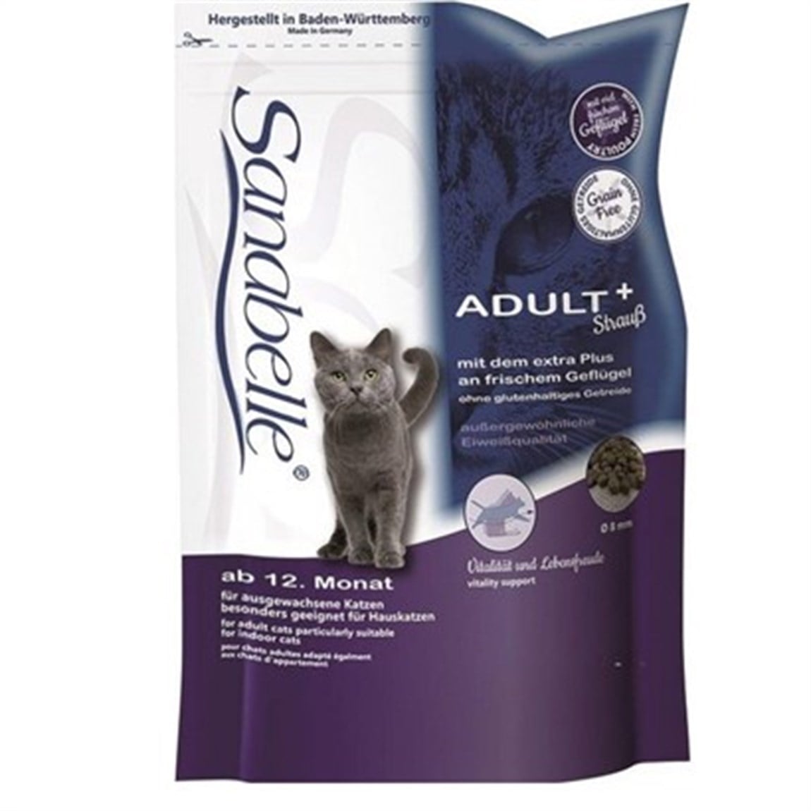 Sanabelle Ostrich Kanatlı Hayvanlı Yetişkin Kedi Maması 2 Kg
