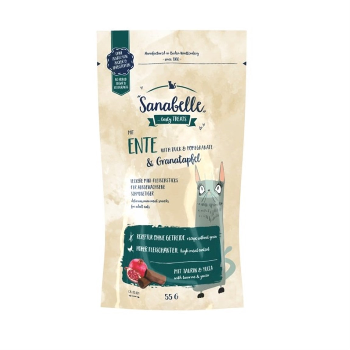 Sanabelle Snack Ördekli ve Narlı Kedi Ödülü 55 Gr