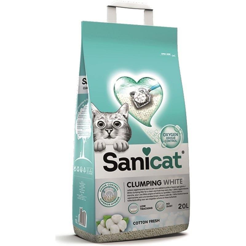 SaniCat White Topaklanan Kedi Kumu 8 lt