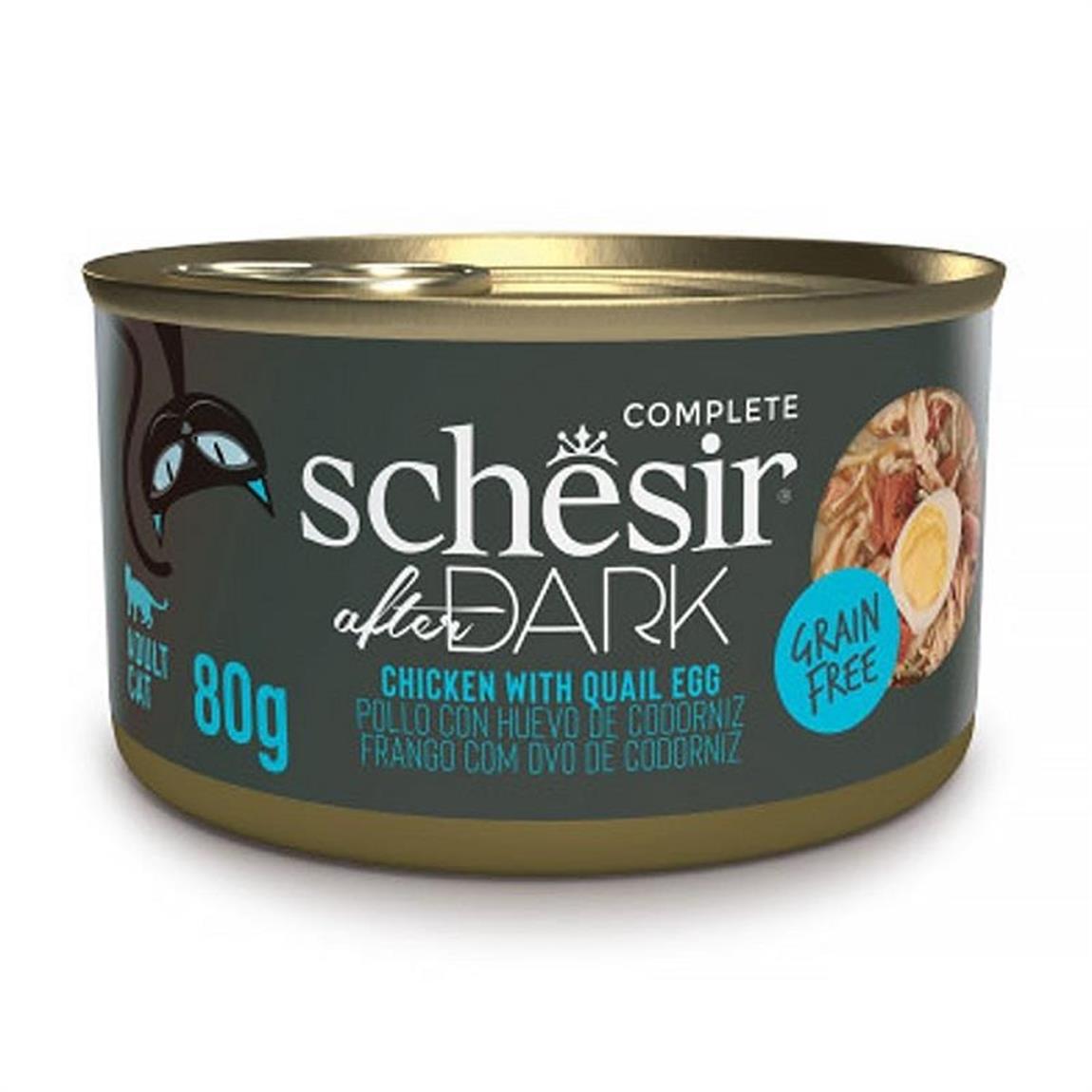 Schesir After Dark Wholefood Tavuklu ve Yumurtalı Kedi Konservesi 80gr