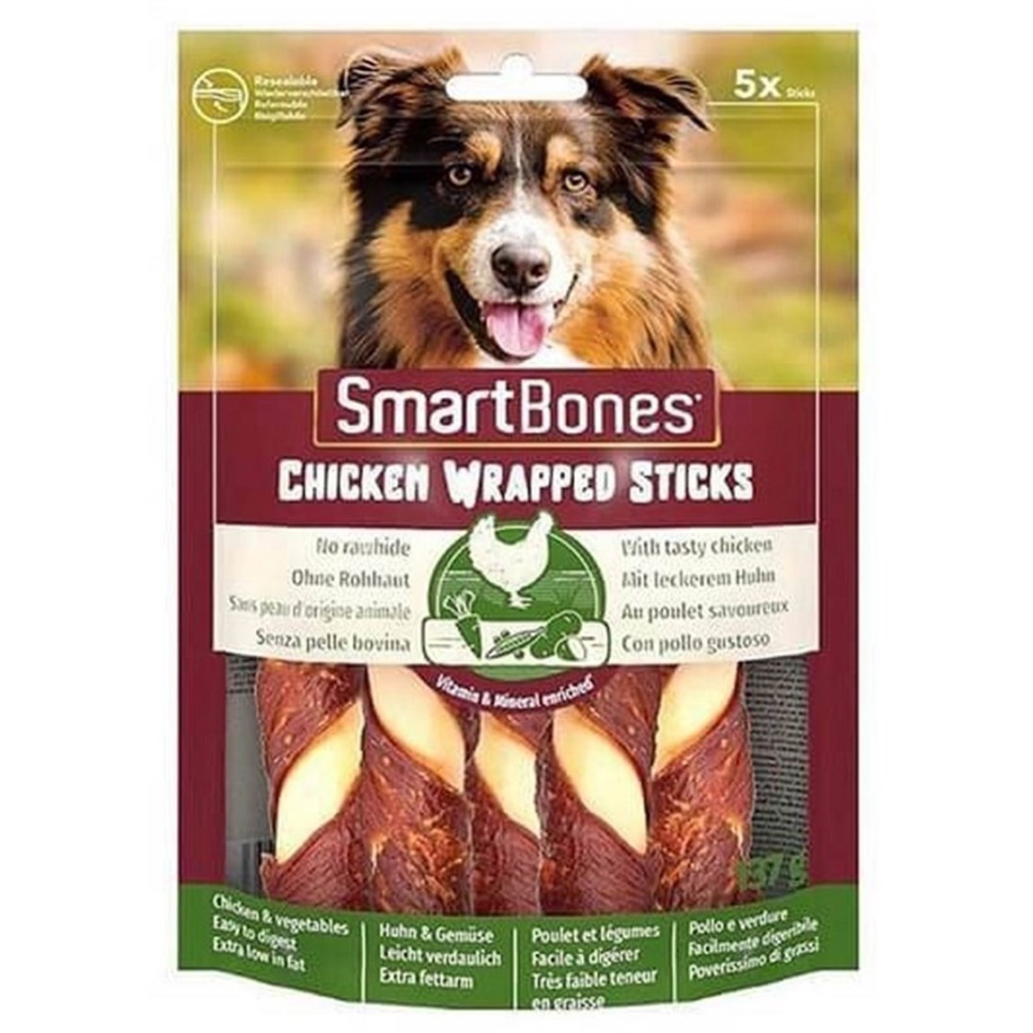 Smart Bones Tavuklu Büyük Burgu Kemik Köpek Ödülü 5li