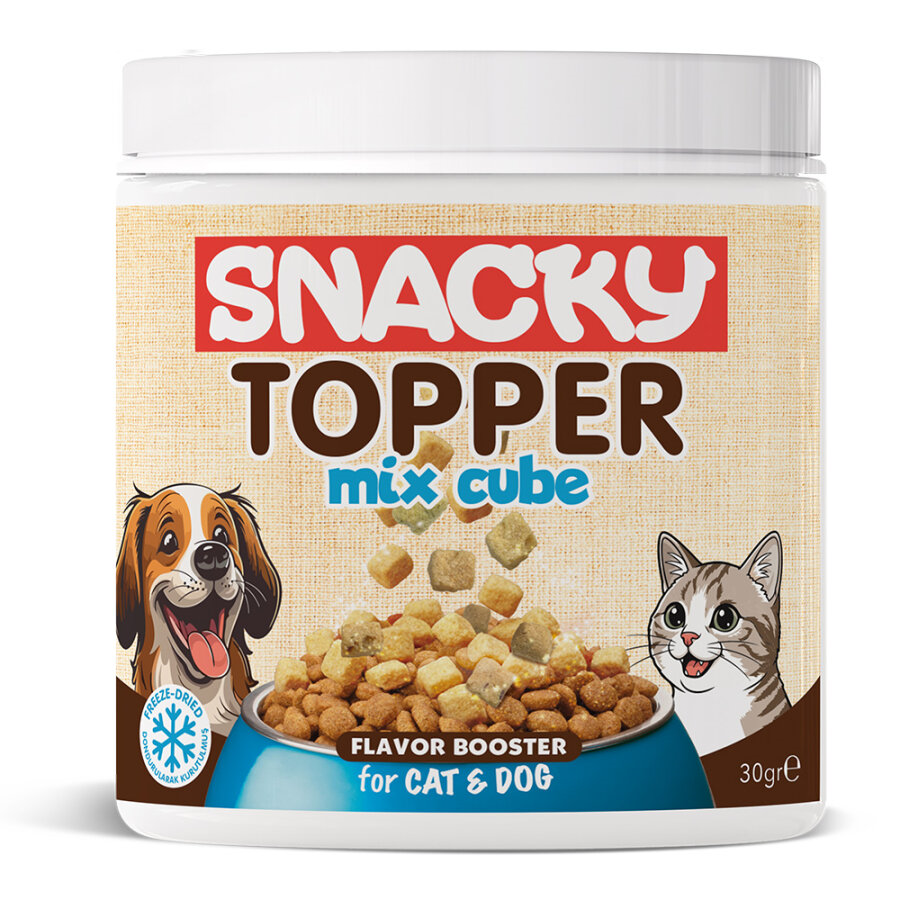 Snacky Dondurularak Kurutulmuş Tavuk Etli Karışık Küp 30 Gr