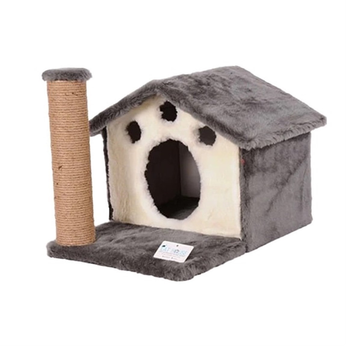 Starpet Ev Yuvalı Kedi Tırmalama 45 Cm Gri