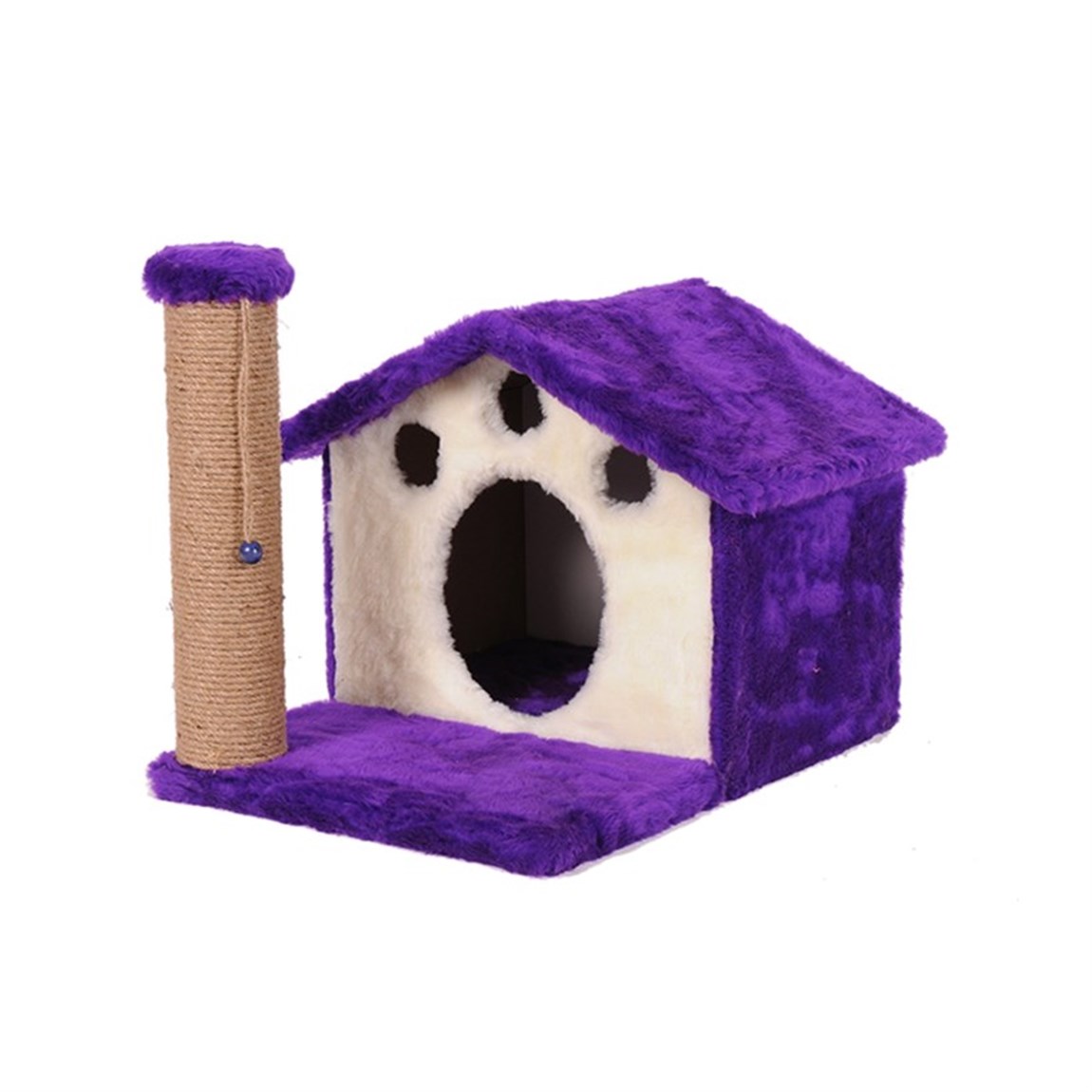 Starpet Ev Yuvalı Kedi Tırmalama 45 Cm Mor