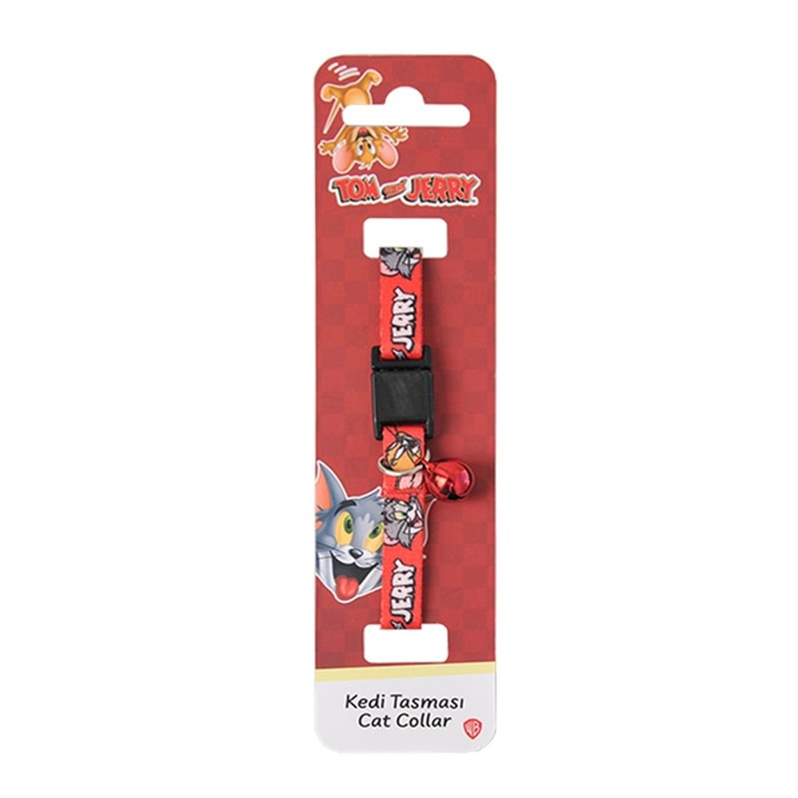 Tom and Jerry Zilli Kedi Tasması 20-30cm Kırmızı