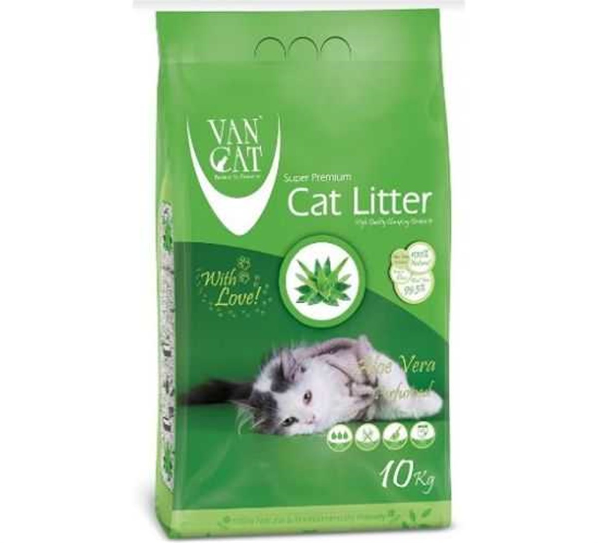 Vancat Aloe Vera Kokulu İnce Taneli Kedi Kumu 10 Kg
