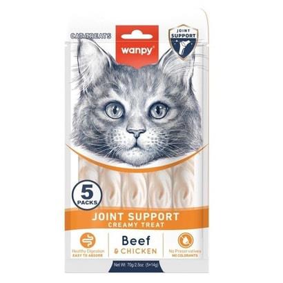 Wanpy Bone Support Sığır Eti&Tavuklu Kedi Ödülü 5x14gr