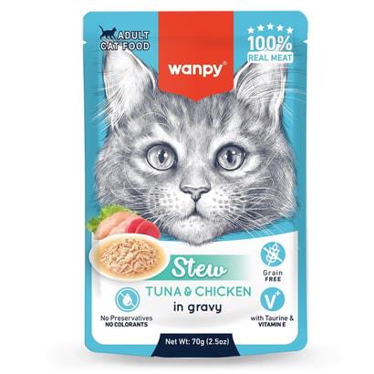 Wanpy Stew Pouch Tavuklu Yaş Kedi Maması 70g