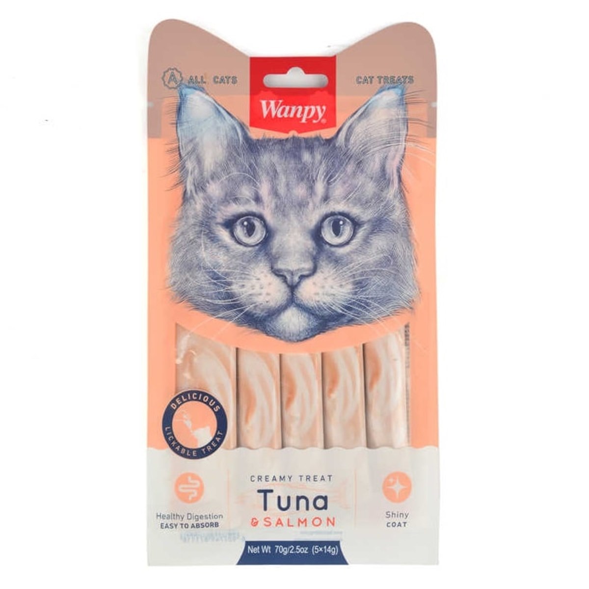 Wanpy Ton ve Somonlu Likit Kedi Ödülü 4x15gr