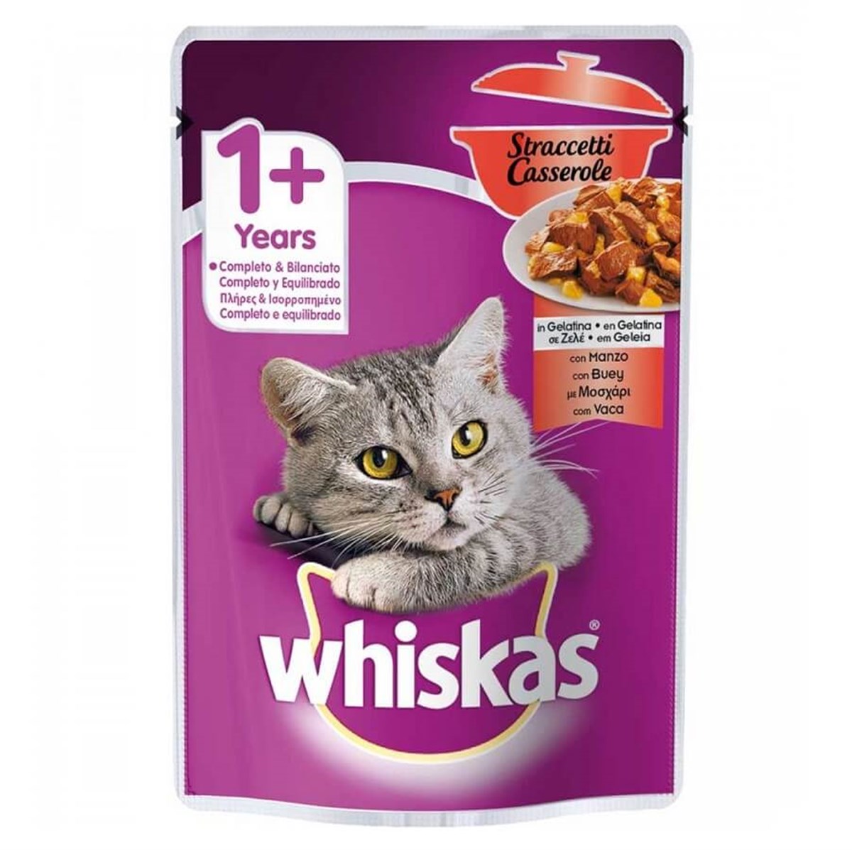 Whiskas Güveç Biftekli Yetişkin Konserve Kedi Maması 100 Gr