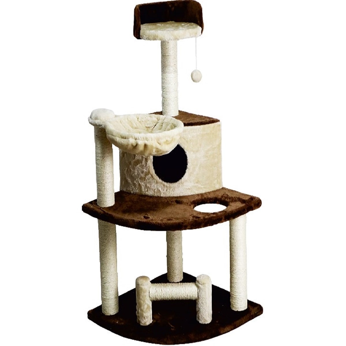 Zampa Yuvalı Kedi Tırmalama Ünitesi 54x54x107 cm