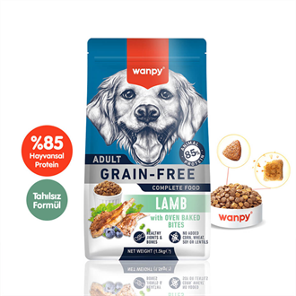 Wanpy Tahılsız Kuzulu Yetişkin Köpek Maması 1,5 kg
