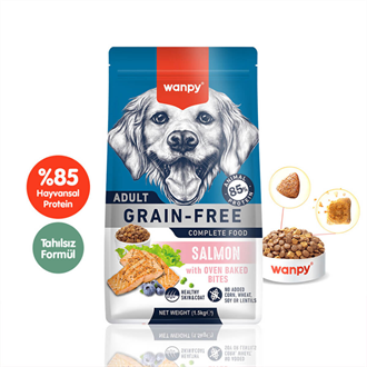 Wanpy Tahılsız Somonlu Yetişkin Köpek Maması 1,5 kg