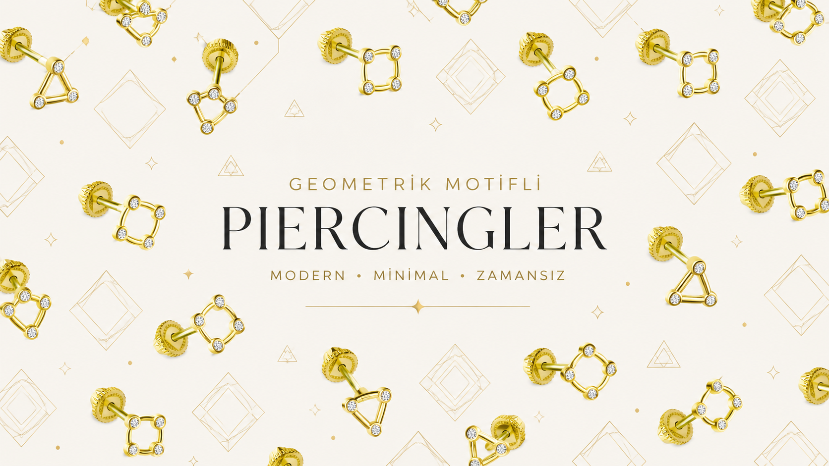 Geometrik Motifli Piercingler