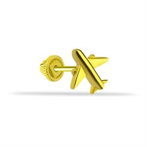14 Ayar Altın Damla Taş Sallantılı Helix Kıkırdak Piercing - Dianora Piercing