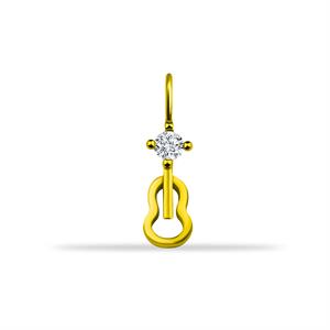 14 Ayar Altın Kar Tanesi Motifli Mineli Minimal Charm - Dianora Piercing