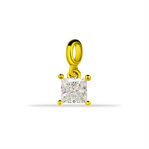 14 Ayar Altın Kar Tanesi Motifli Mineli Minimal Charm - Dianora Piercing