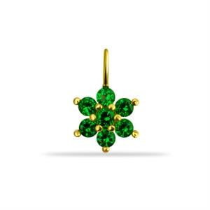 14 Ayar Altın Kar Tanesi Motifli Mineli Minimal Charm - Dianora Piercing