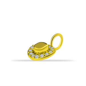 14 Ayar Altın Kar Tanesi Motifli Mineli Minimal Charm - Dianora Piercing